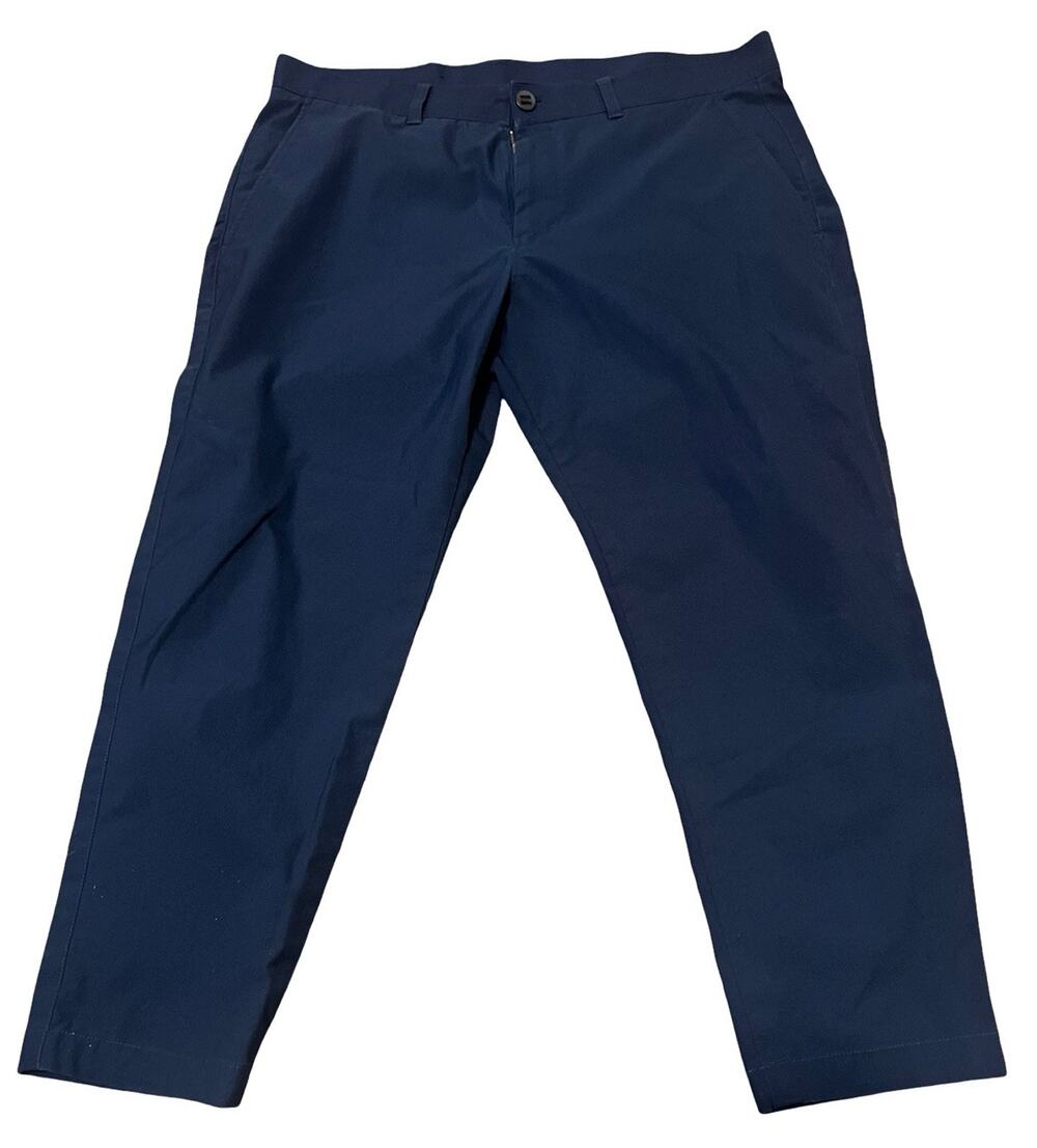 Lululemon Mens Pants 38x30 Navy Blue Chino Straight Leg Golf Casual Stretch
